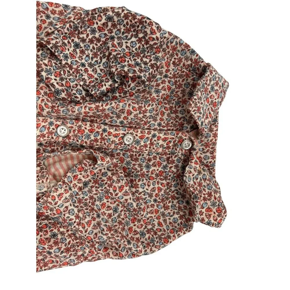 Reddy Pet Dog Shirt Girls Medium Floral Button Up Neck 7" Wide 15" Long - Picture 2 of 8